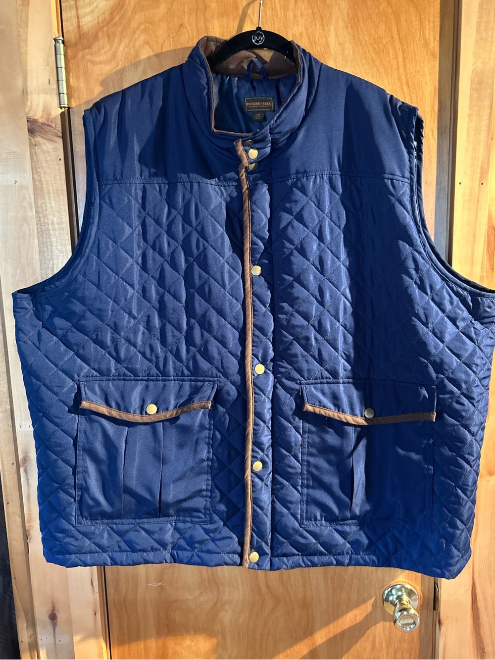 Boulder Creek by KingSize Men’s Navy Diamond Quilted Vest - Big 4XL